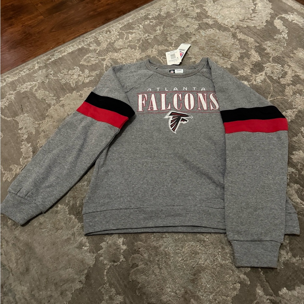 NFL FALCONS Team Apparel Women's Charcoal Tee NWT- Medium